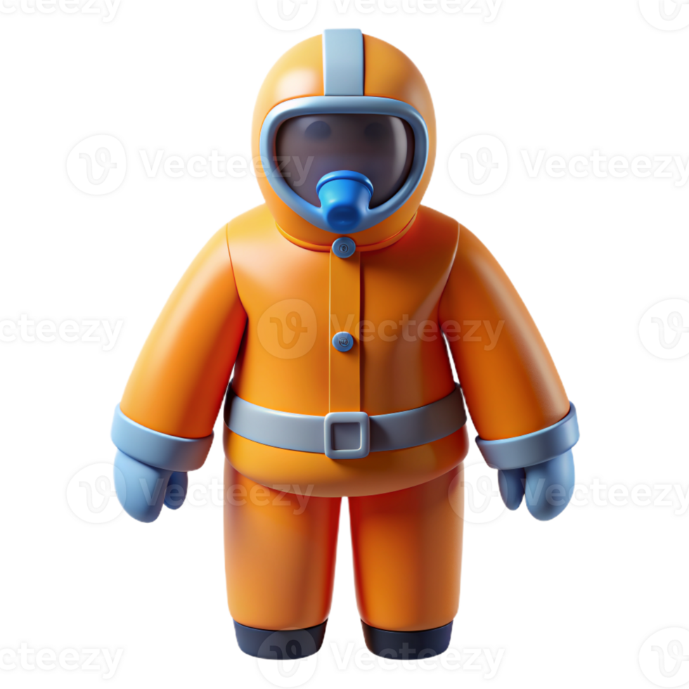 3d illustration of protective suit png