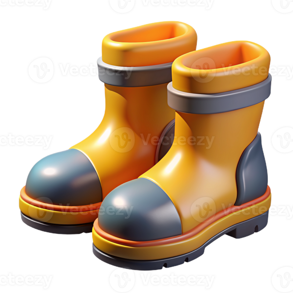 3d illustration of safety boots png