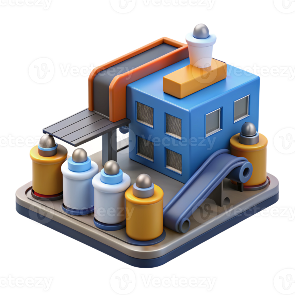 3d ilustración de montaje línea png