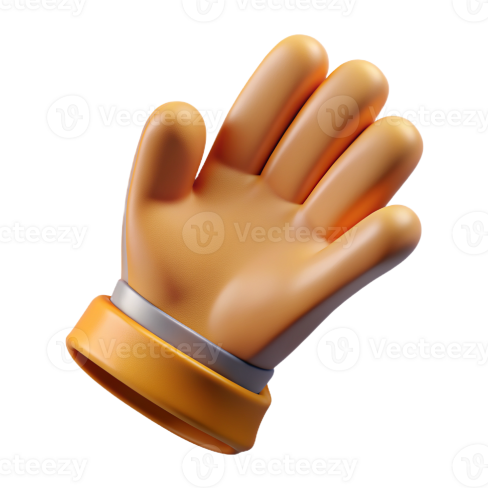 3d illustration of work glove png
