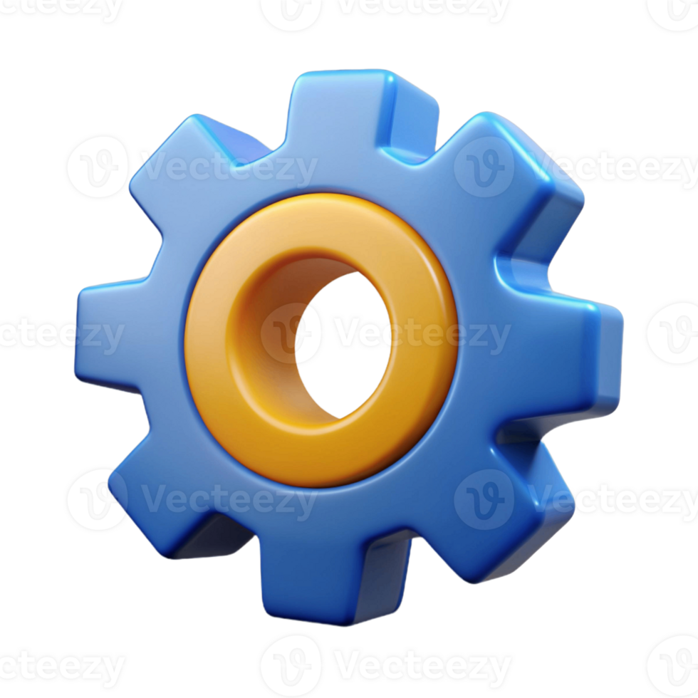 3d illustration of gear png