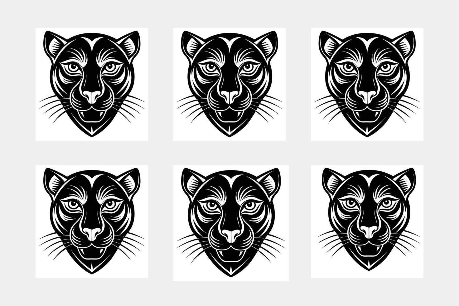 Panther illustration bundle vector