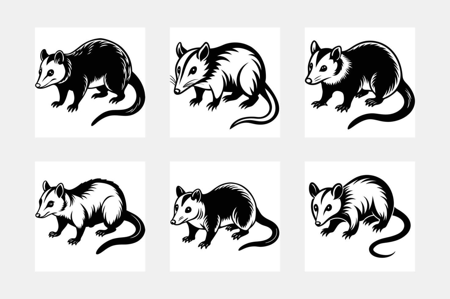 Rat illustration bundle vector