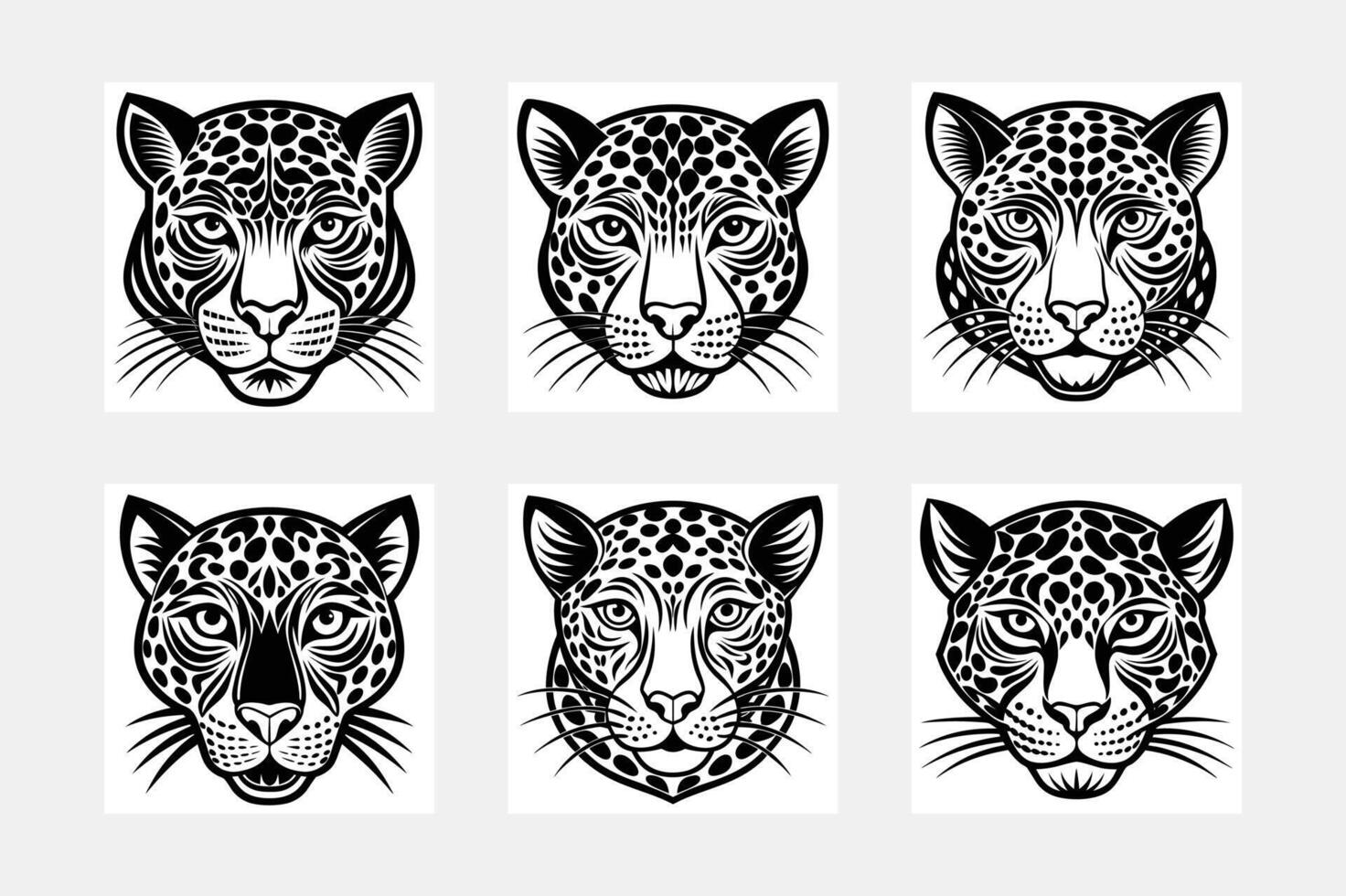 jaguar illustration bundle vector
