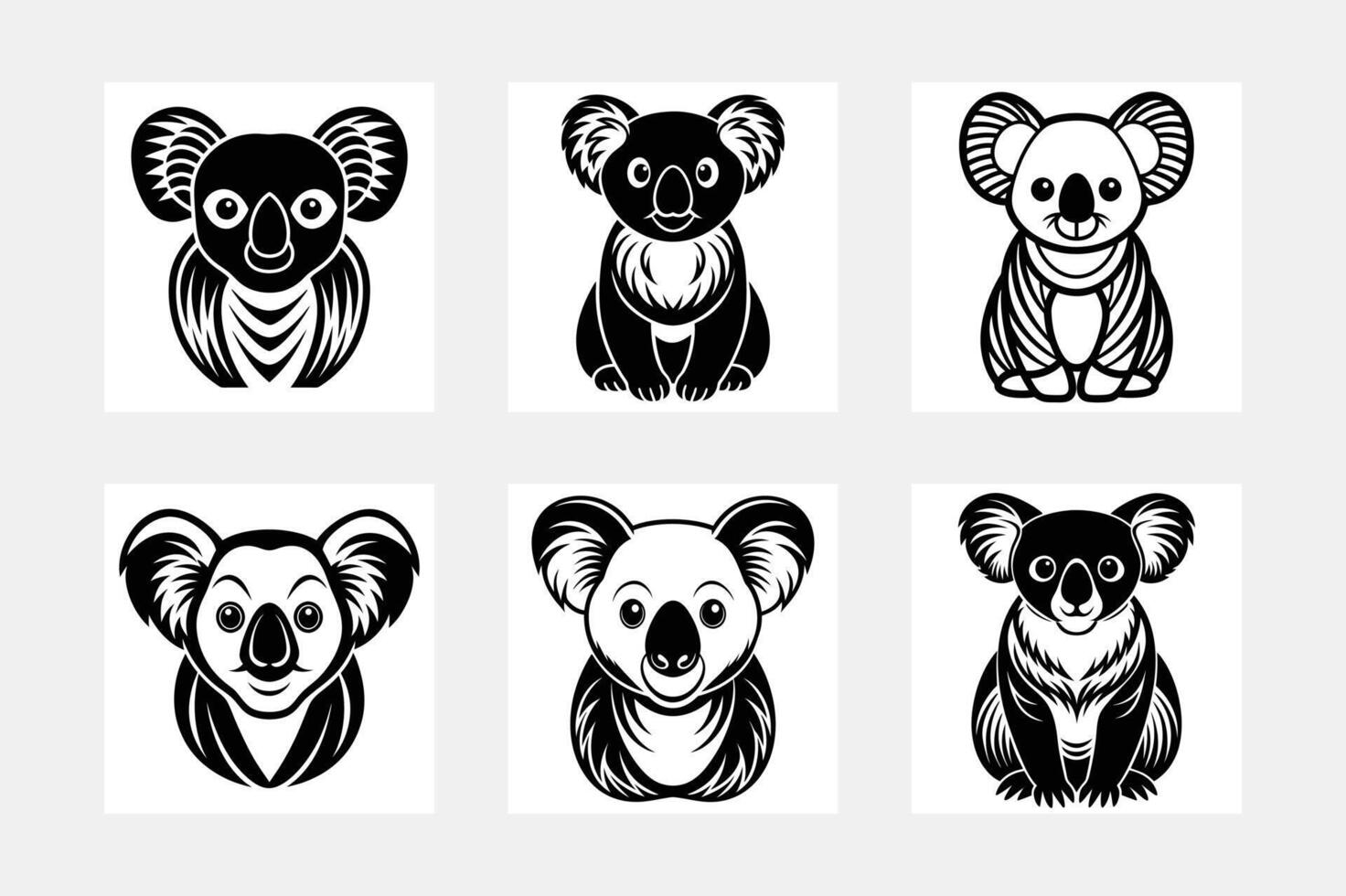 koala illustration bundle vector