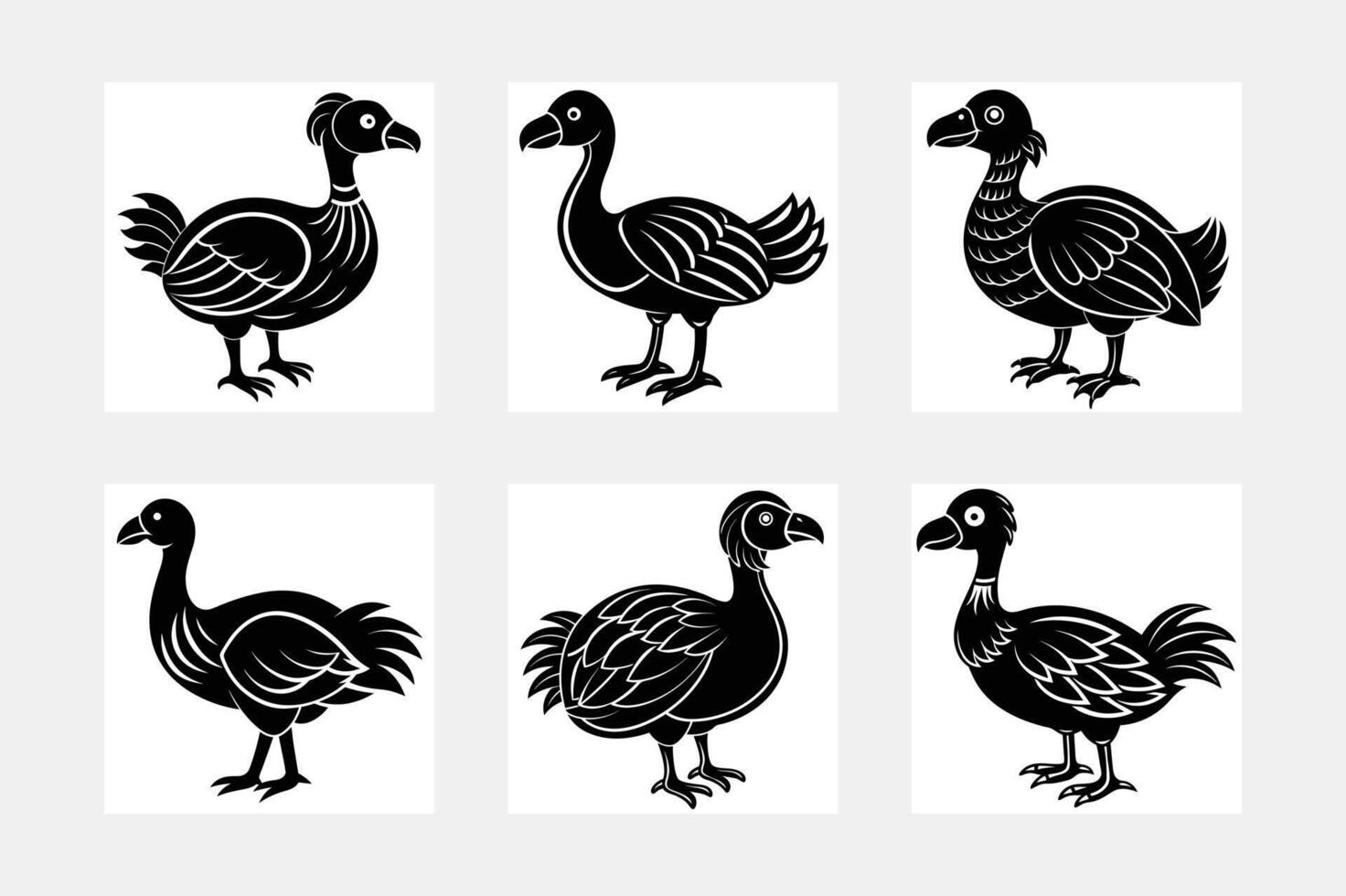 Dodo illustration bundle vector