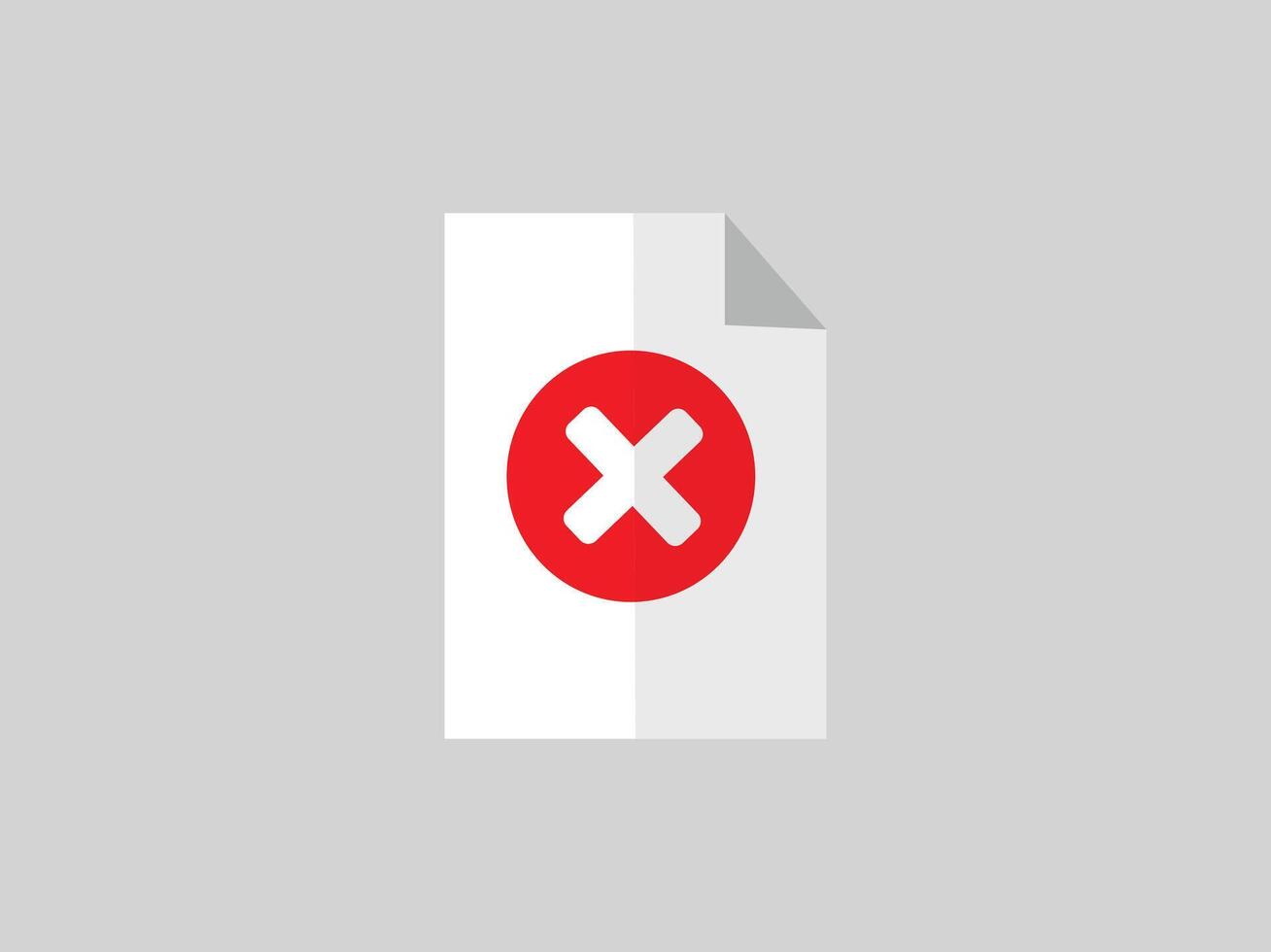 Failed Document Icon vector