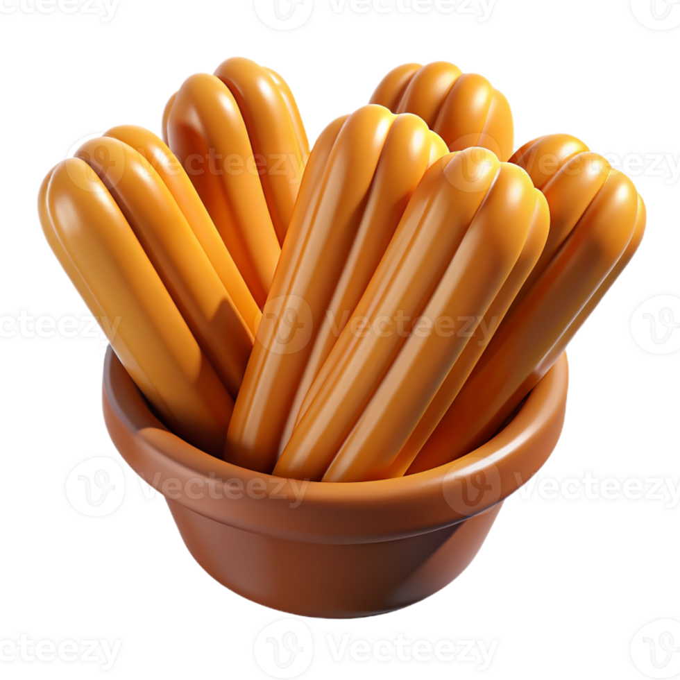 mexican culture 3d illustration of churros png