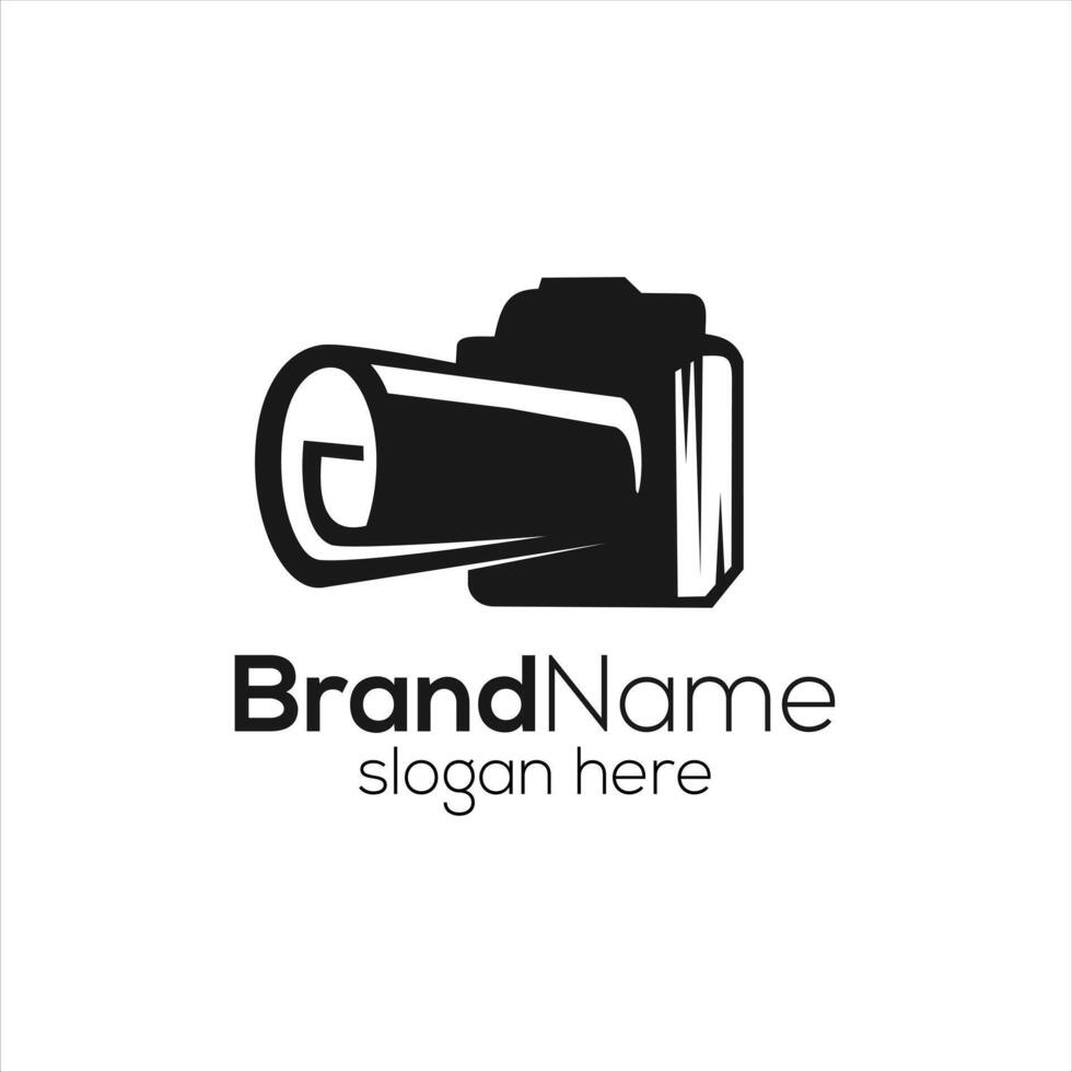 camera and paper icon logo design , arts brand logo design template vector