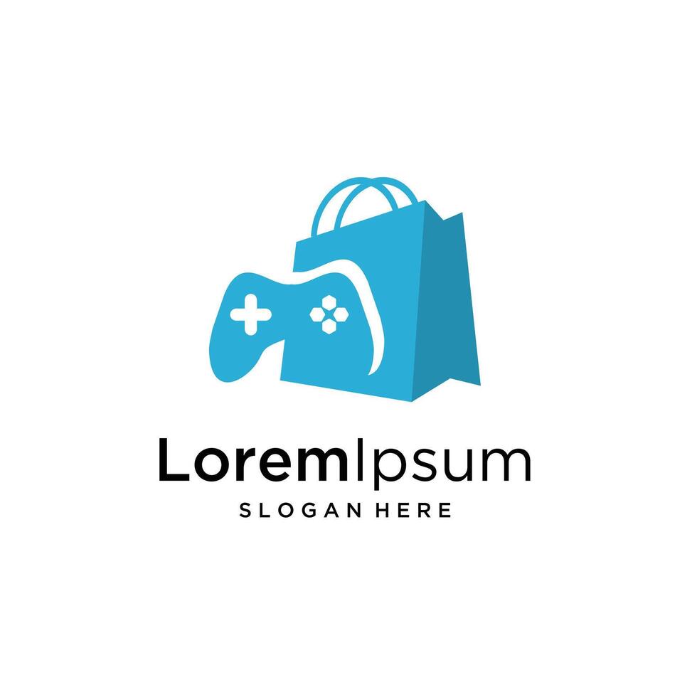 Gaming Store Logo .Game Shop Logo Template Design . Gaming Party Shop vector