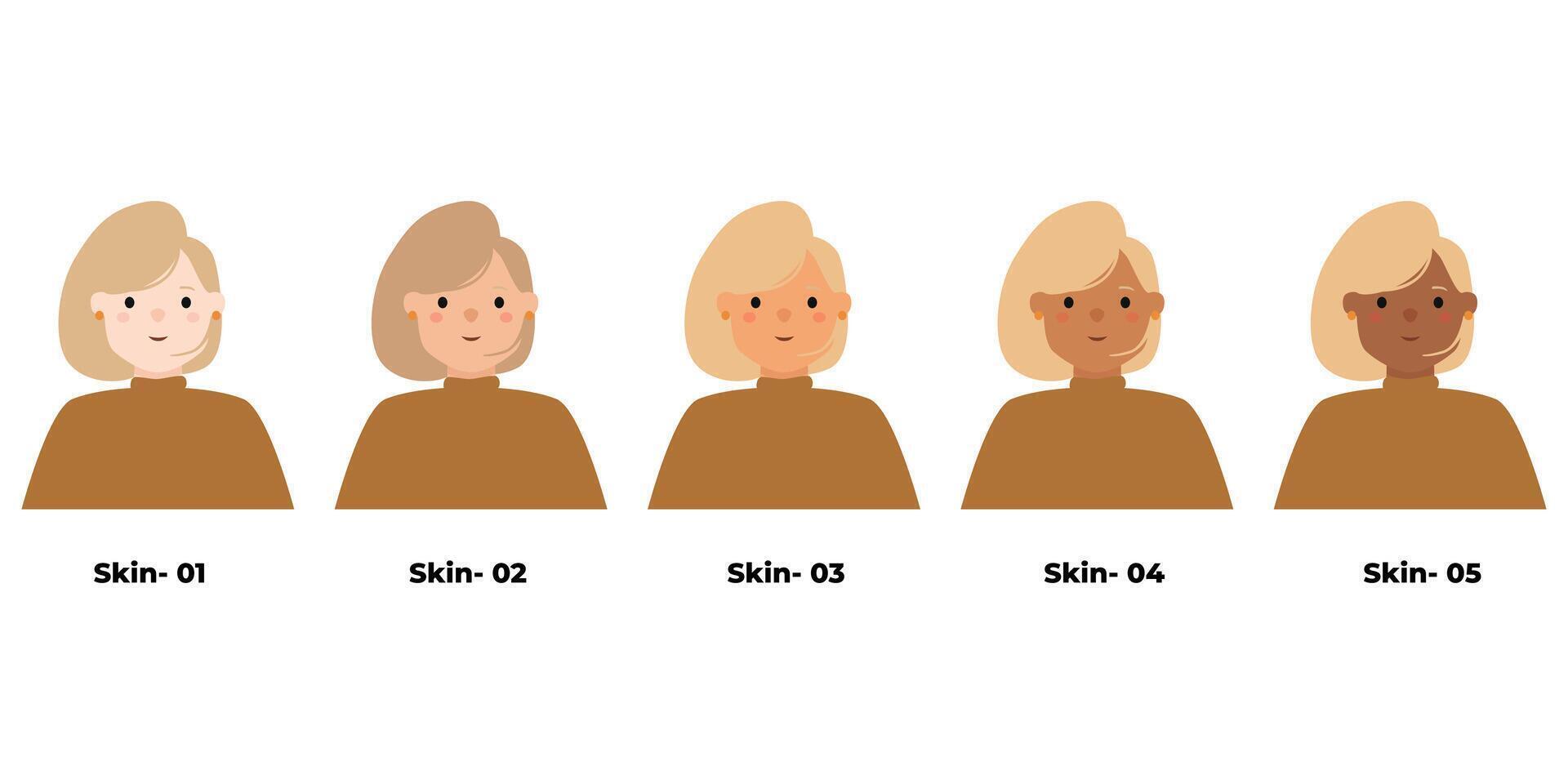 People Avatar Girl with Short Blonde Hair vector