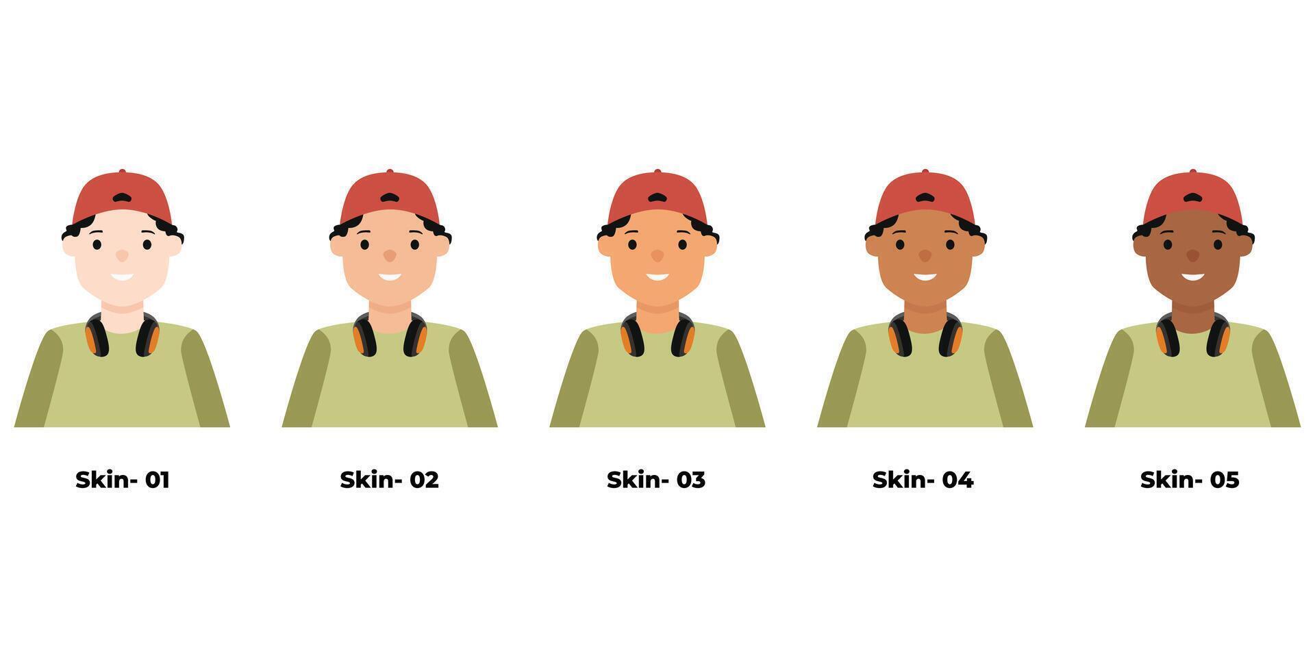 People Avatar Boy with Headphone vector