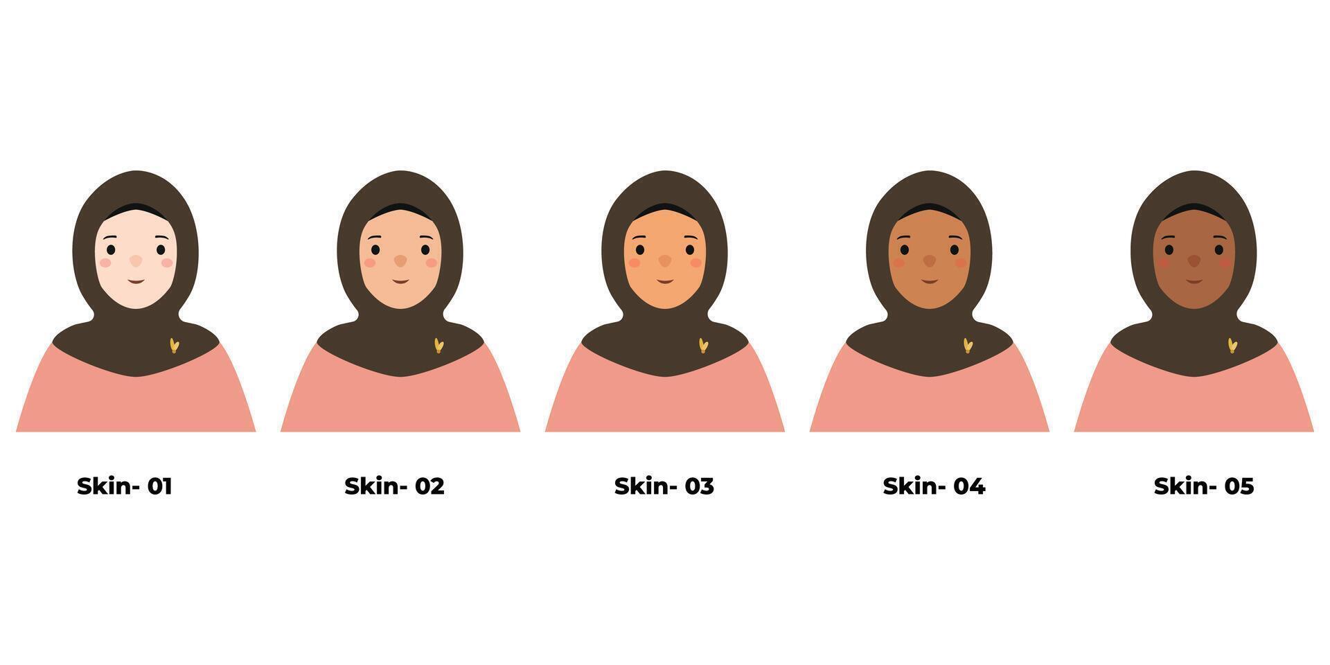 People Avatar Gilr with Hijab vector