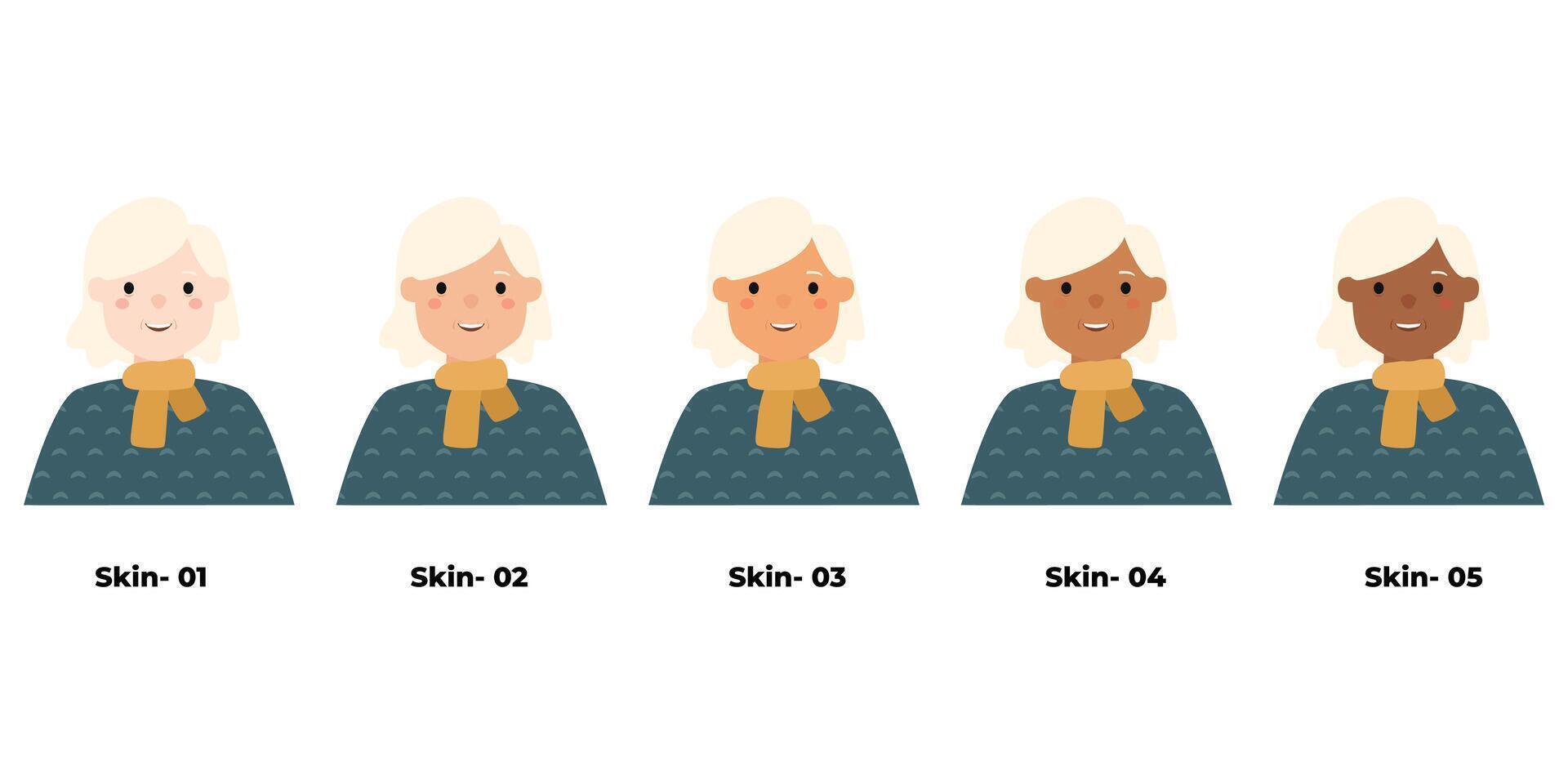People Avatar Old Woman vector