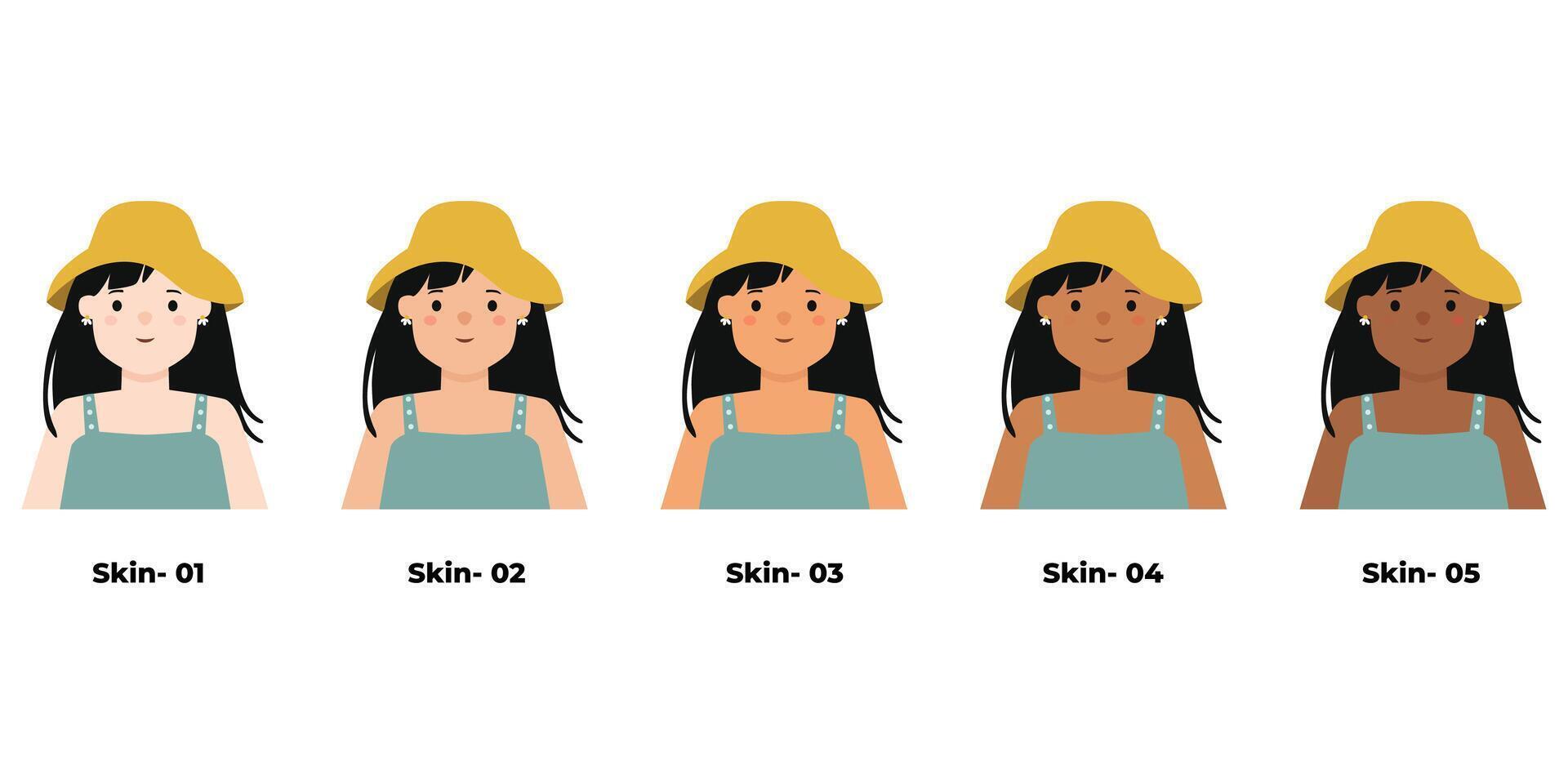 People Avatar Girl with Hat vector