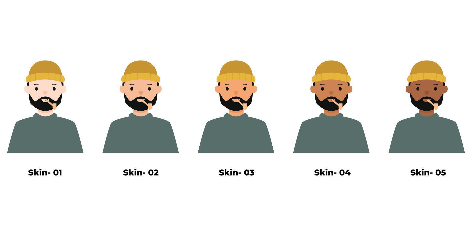 People Avatar Hipster Boy vector