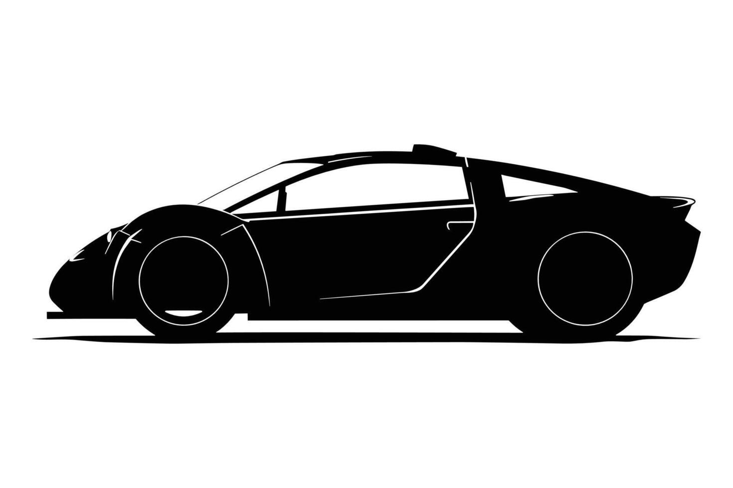Hybrid Vehicle Car Silhouette vector