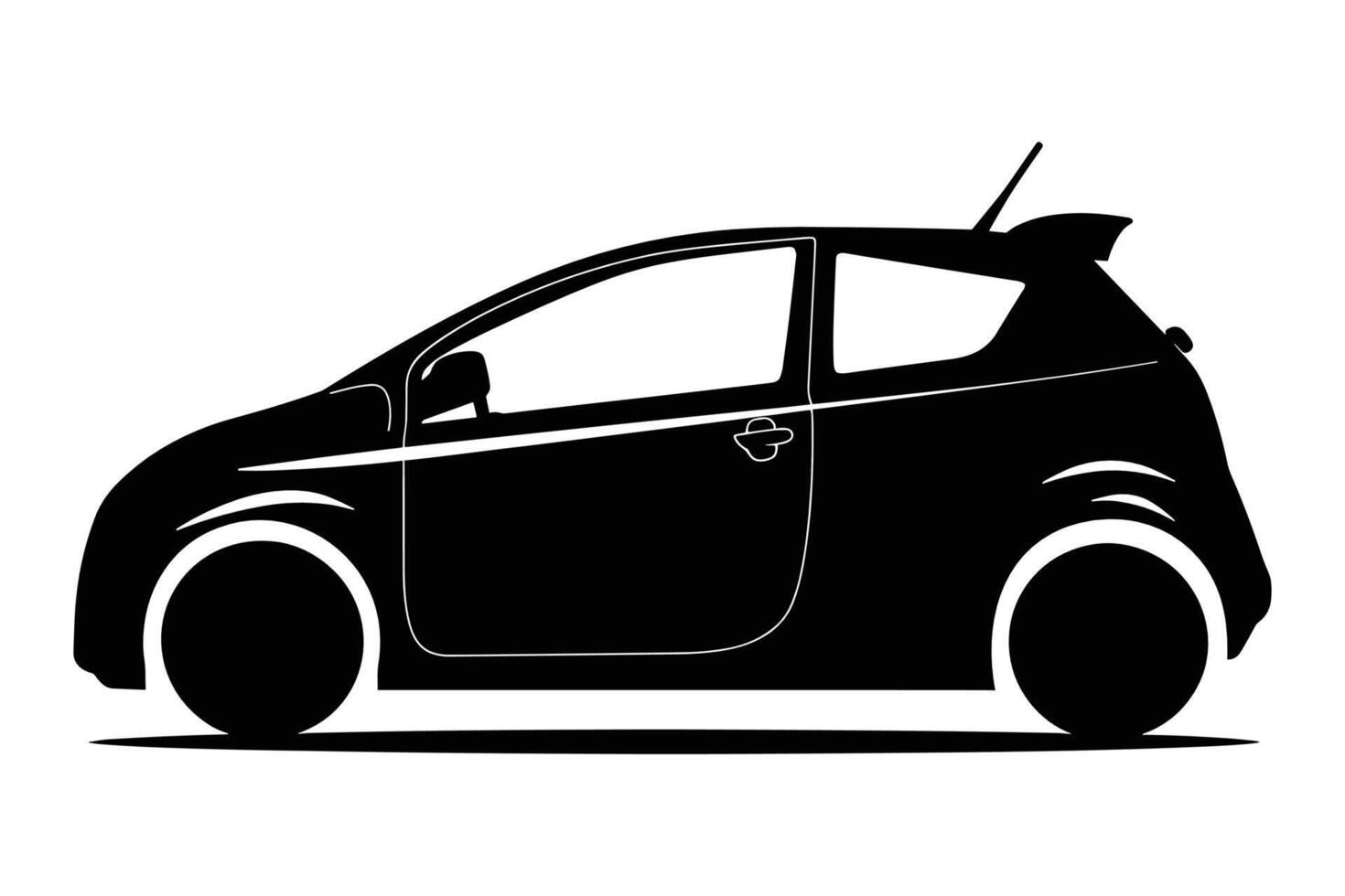 Hybrid Vehicle Car Silhouette vector