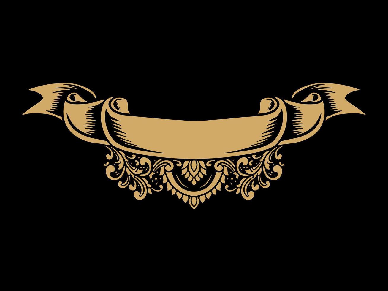 luxury frame ribbon ornament wedding decoration vector