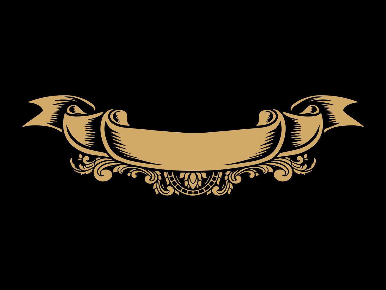 luxury frame ribbon ornament wedding decoration vector