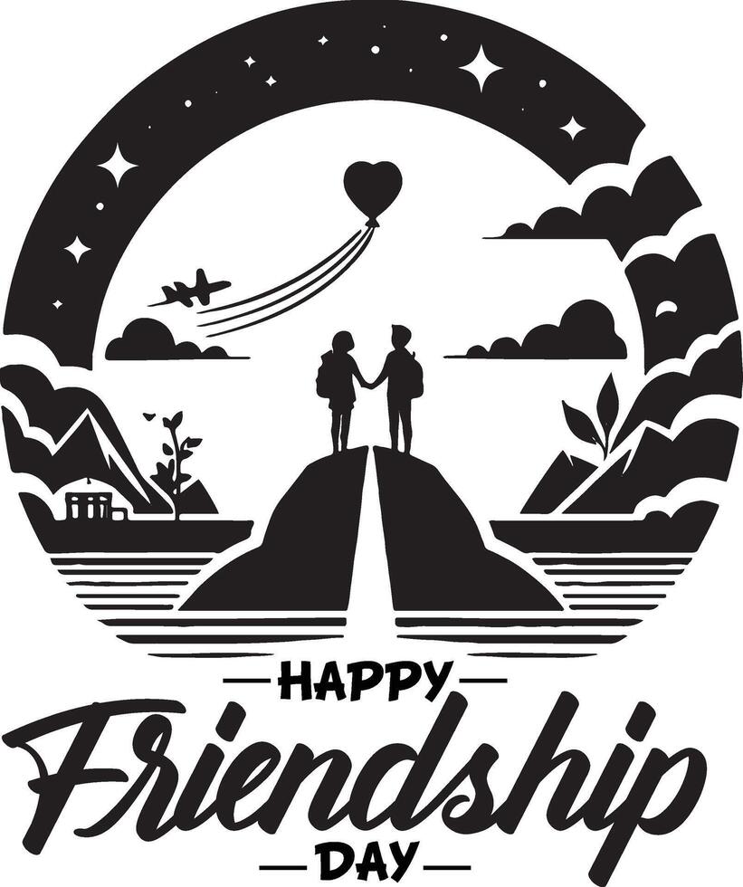 Friendship Day Typography Vactor Art Illastration vector