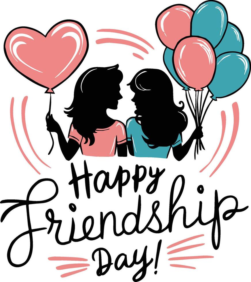 Friendship Day Typography Vactor Art Illastration vector