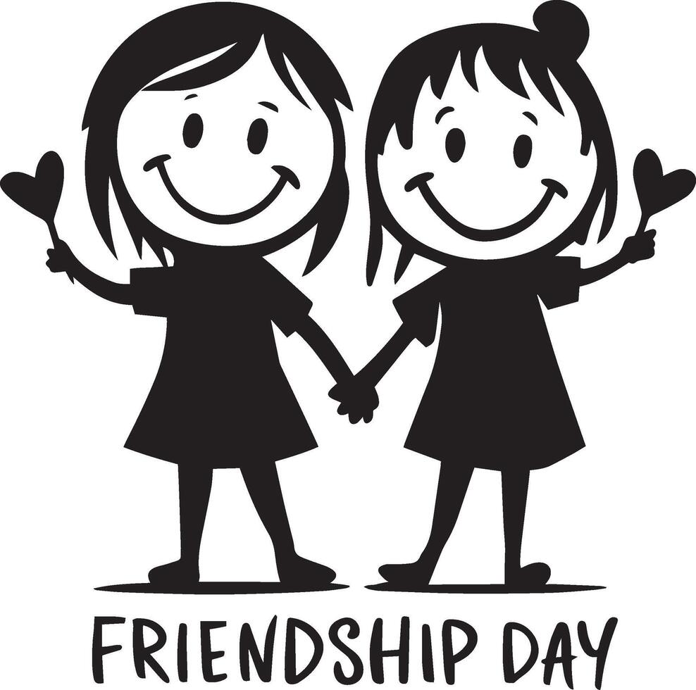 Friendship Day Typography Vactor Art Illastration vector