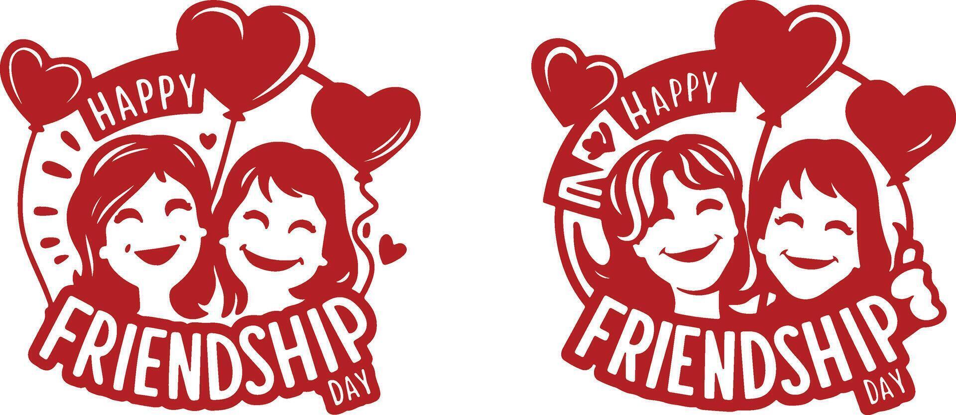 Friendship Day Typography Vactor Art Illastration vector