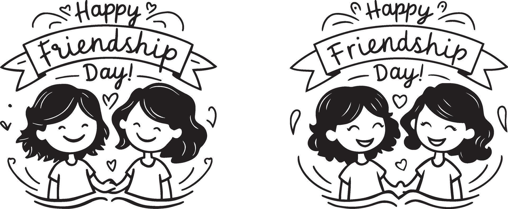 Friendship Day Typography Vactor Art Illastration vector