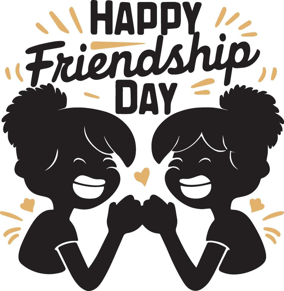Friendship Day Typography Vactor Art Illastration vector