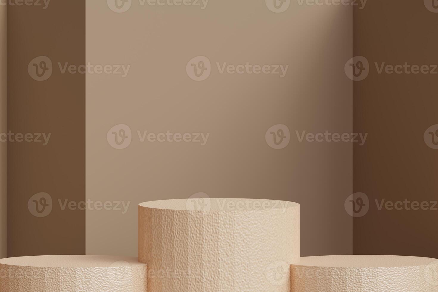 Beige podium mockup photo