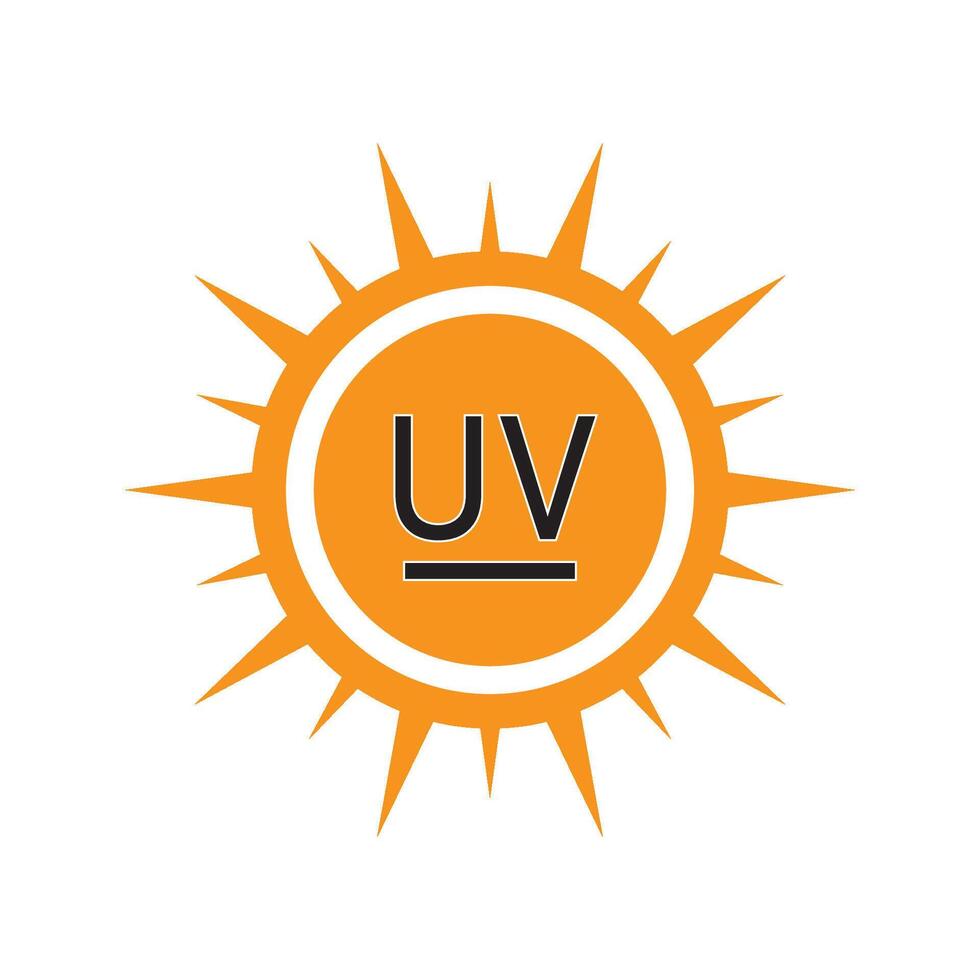 ultraviolet rays icon illustration design template vector