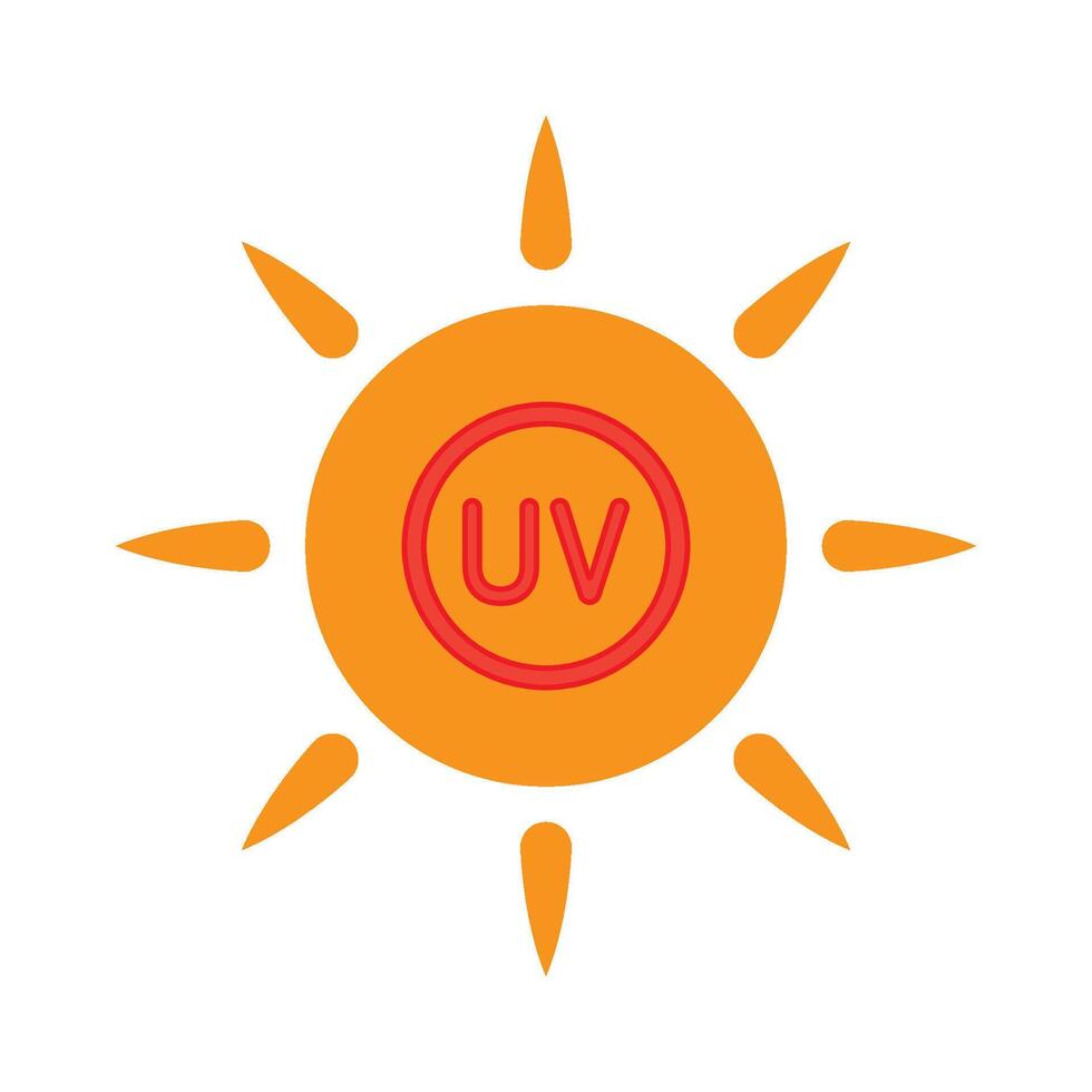 ultraviolet rays icon illustration design template vector