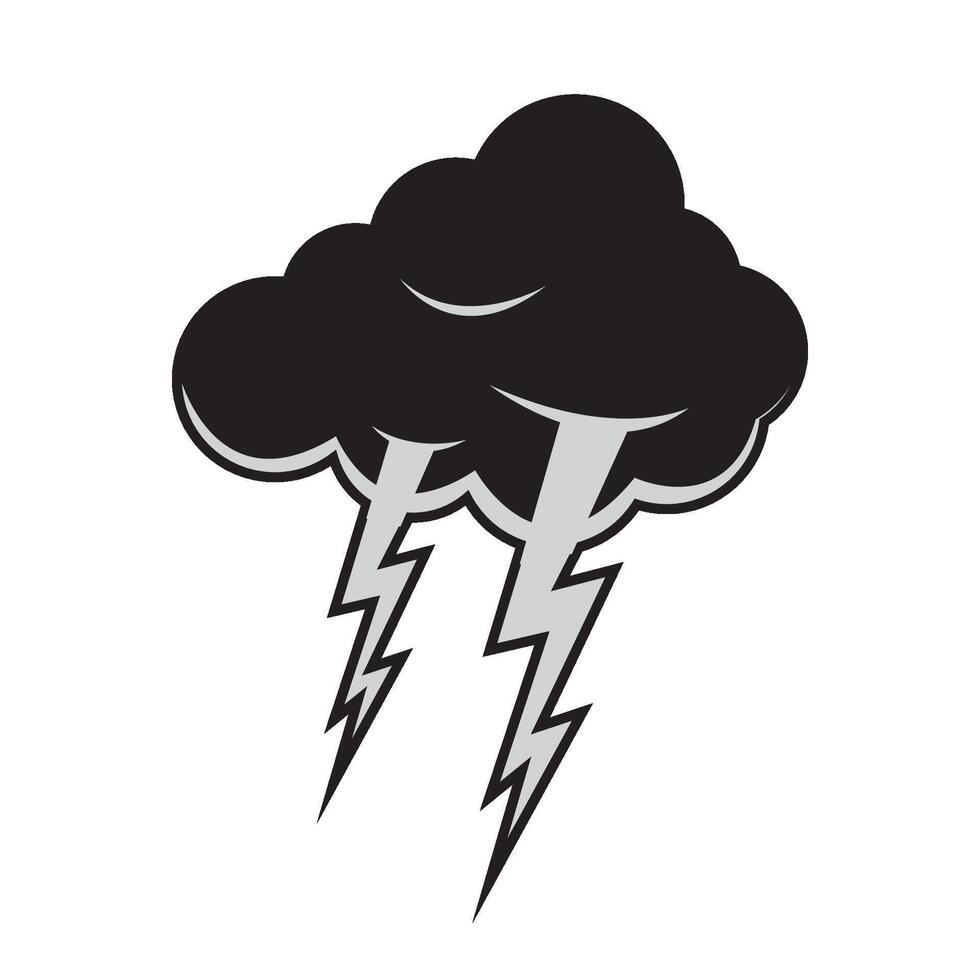 thunderstorm icon illustration design template vector