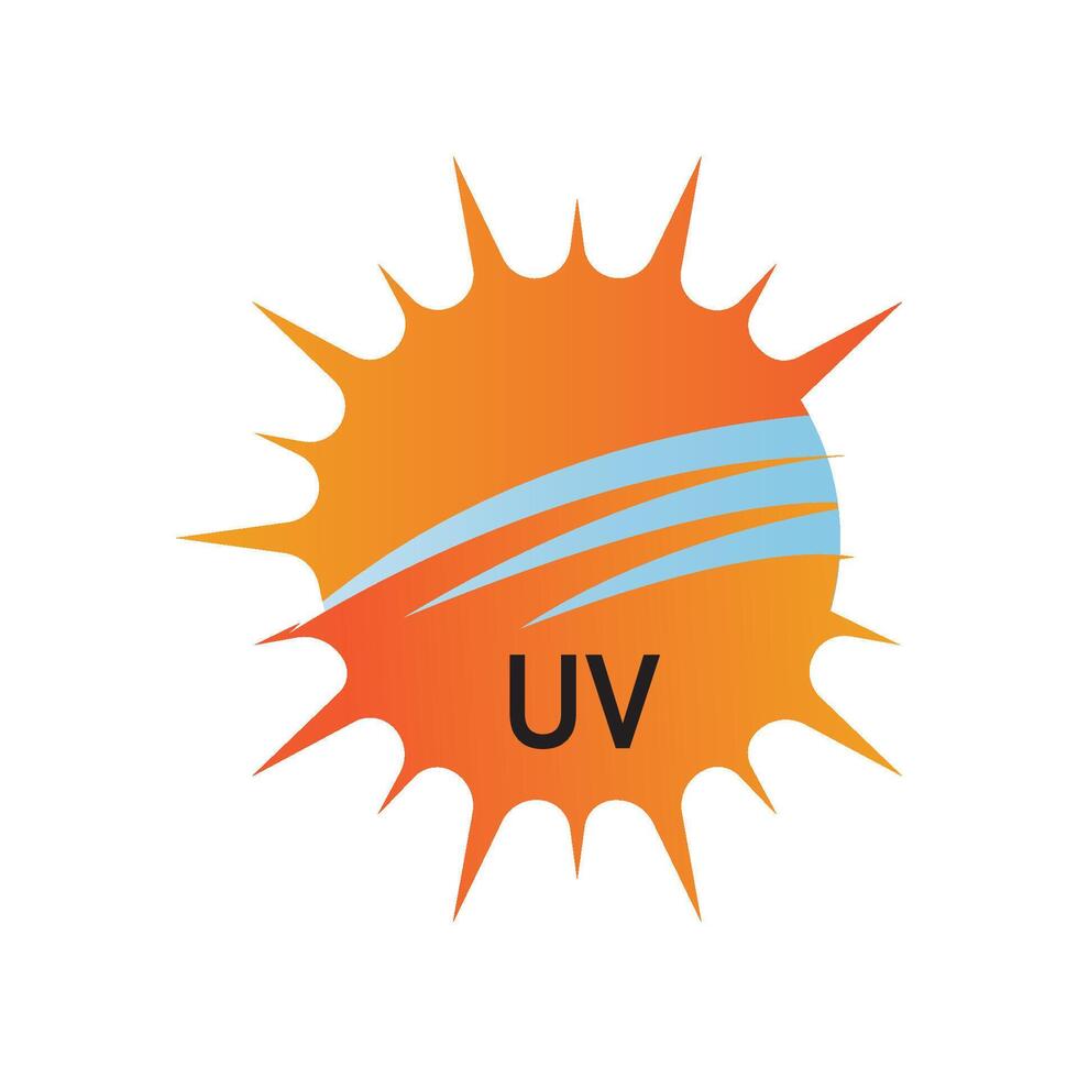 ultraviolet rays icon illustration design template vector