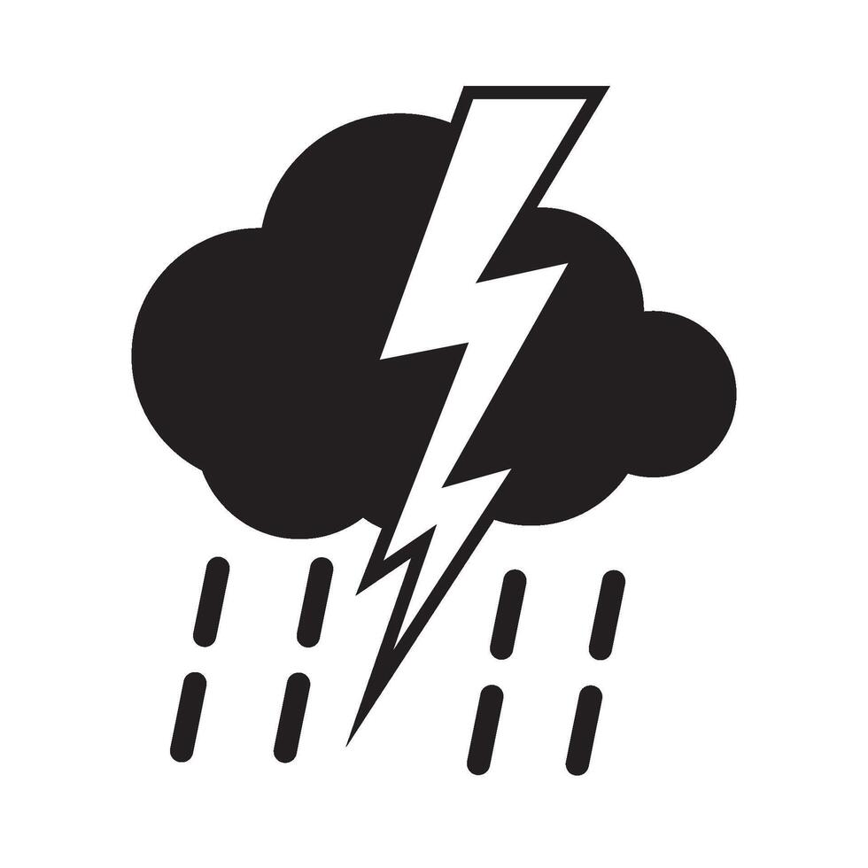 thunderstorm icon illustration design template vector