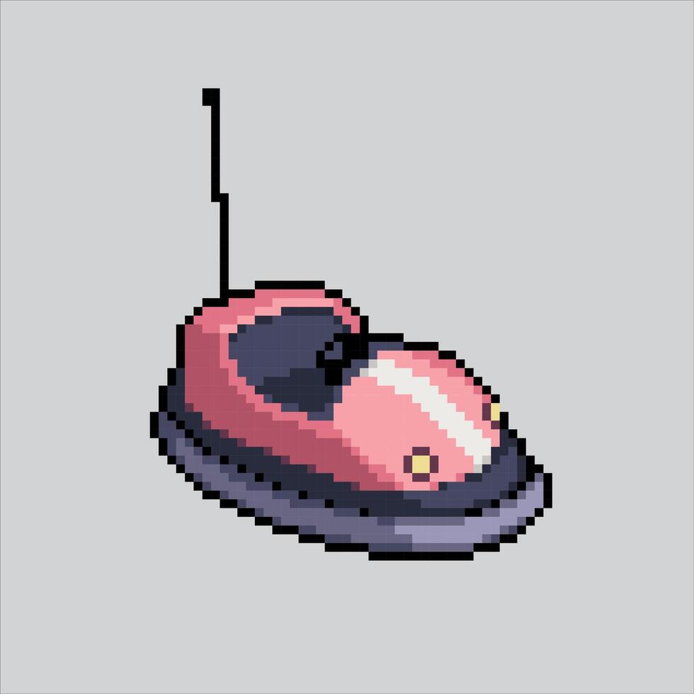 Pixel art illustration Bumper Car. Pixelated Carnival Bumper Car. Carnival Bumper Car pixelated for the pixel art game and icon for website and game. old school retro. vector