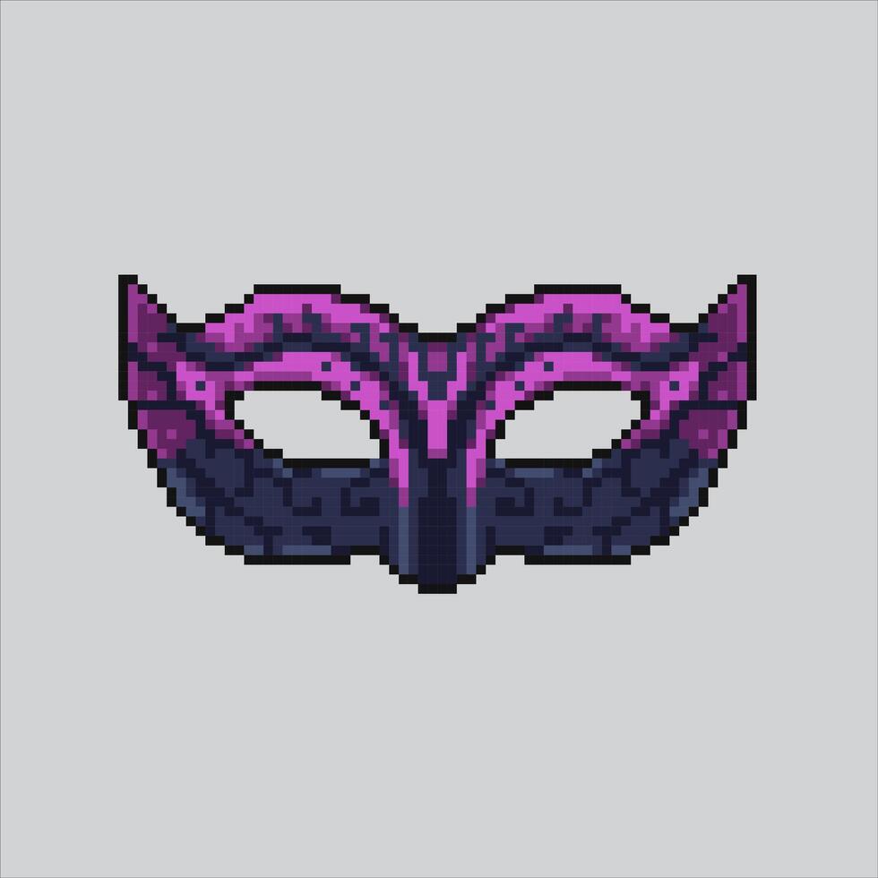 Pixel art illustration Party Mask. Pixelated Party Mask. Party Mask pixelated for the pixel art game and icon for website and game. old school retro. vector