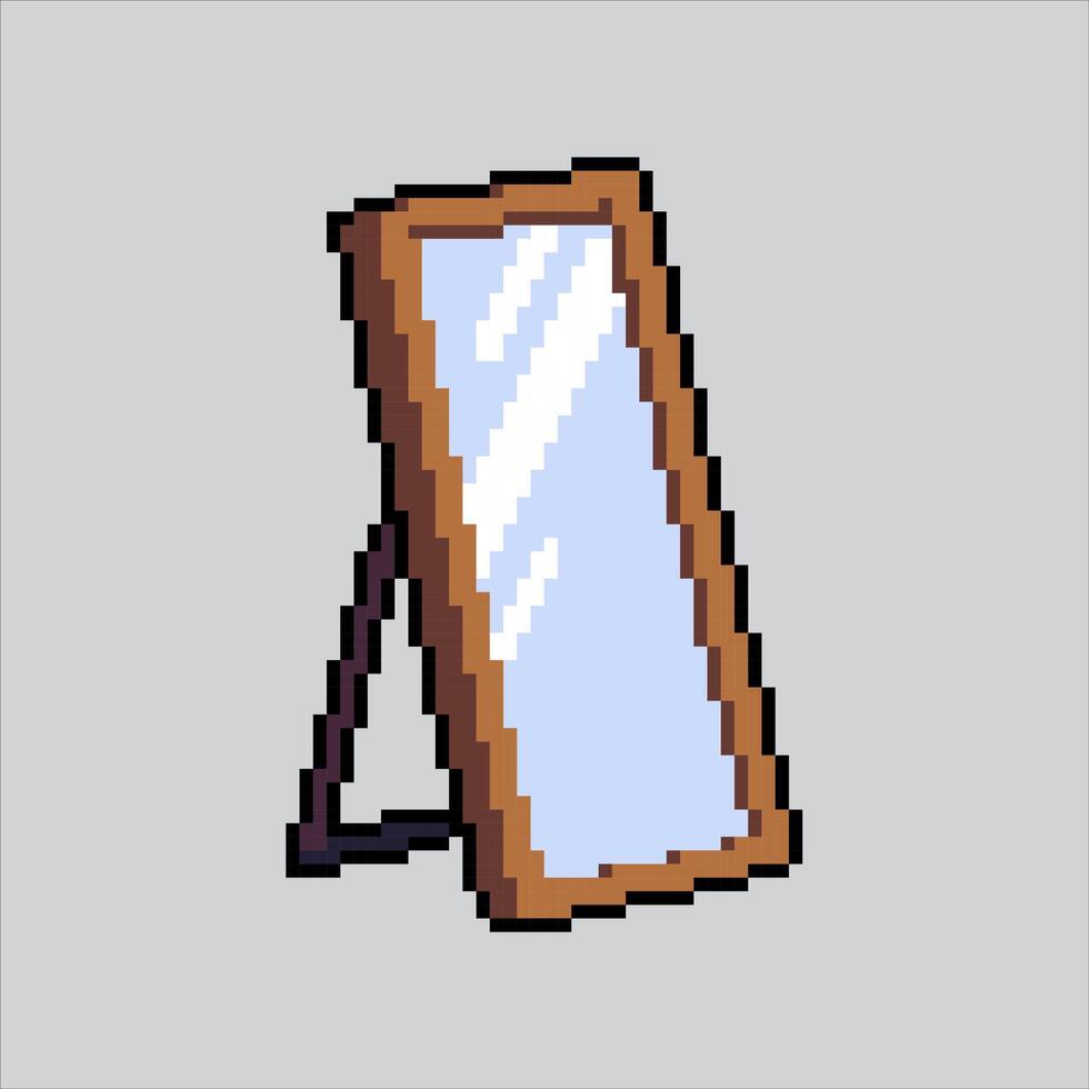 Pixel art illustration Mirror. Pixelated Mirror. Mirror pixelated for the pixel art game and icon for website and game. old school retro. vector