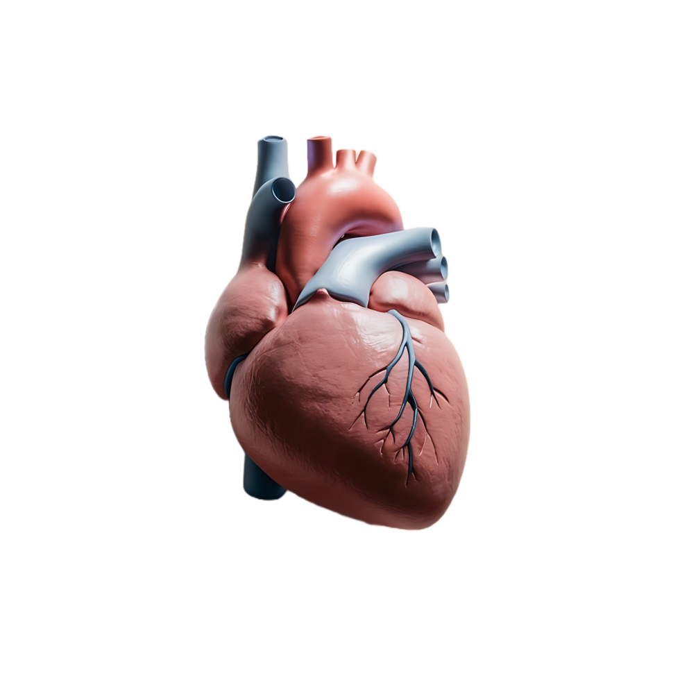 Human heart transparent background png