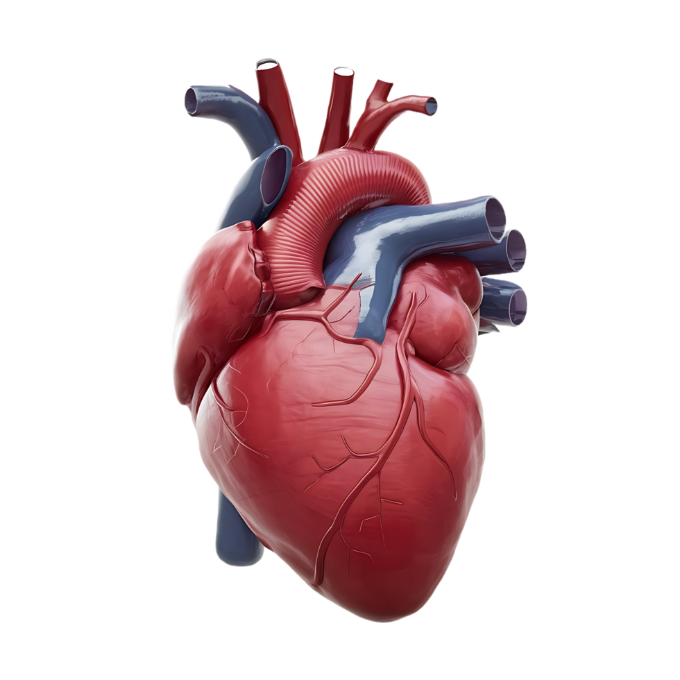 Human heart transparent background png