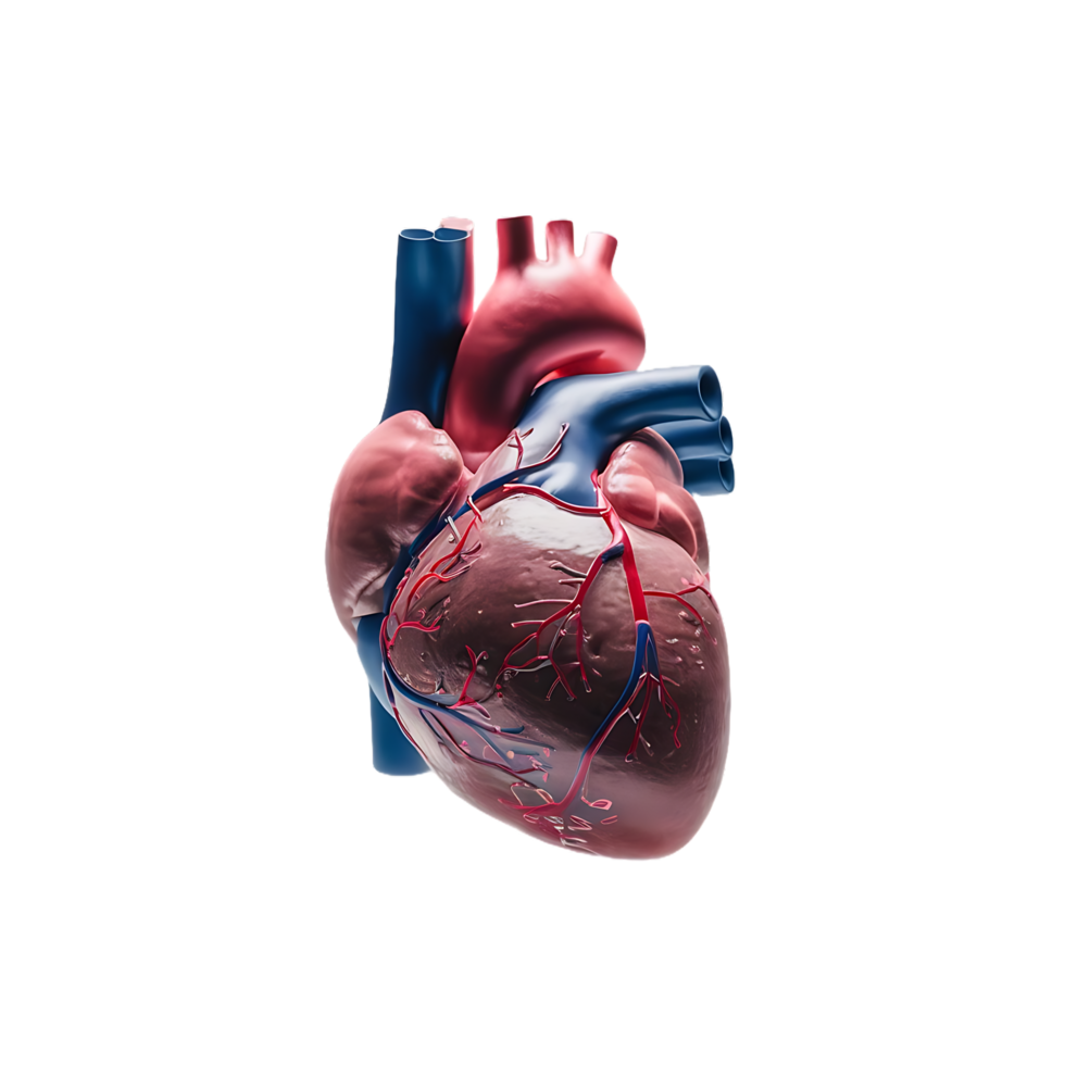 Human heart transparent background png