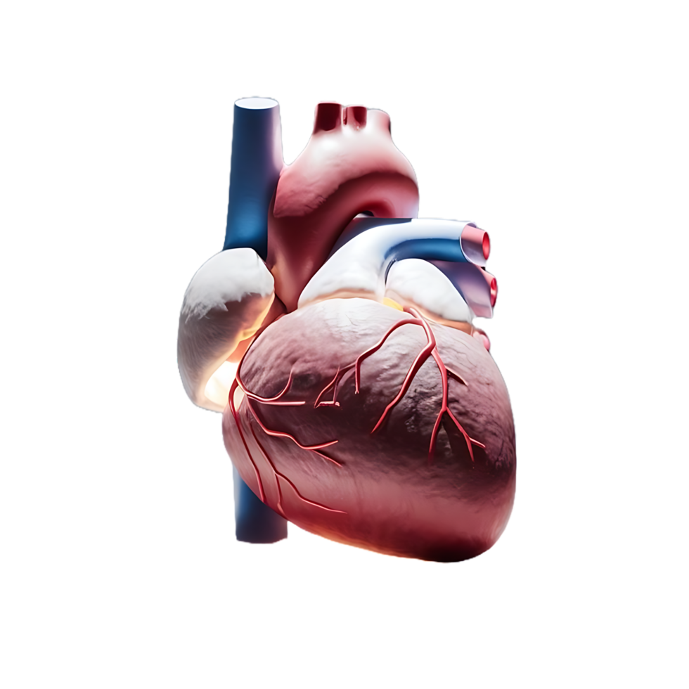 Human heart transparent background png