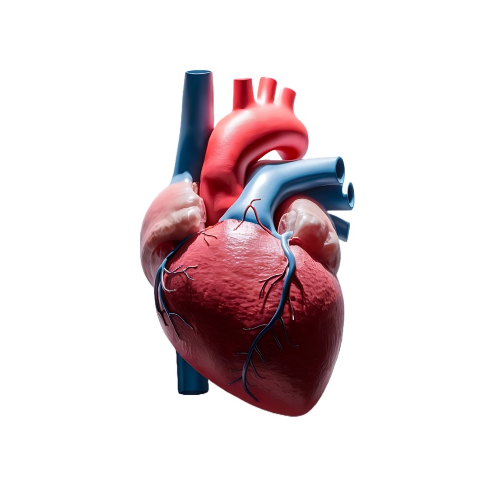 Human heart transparent background png
