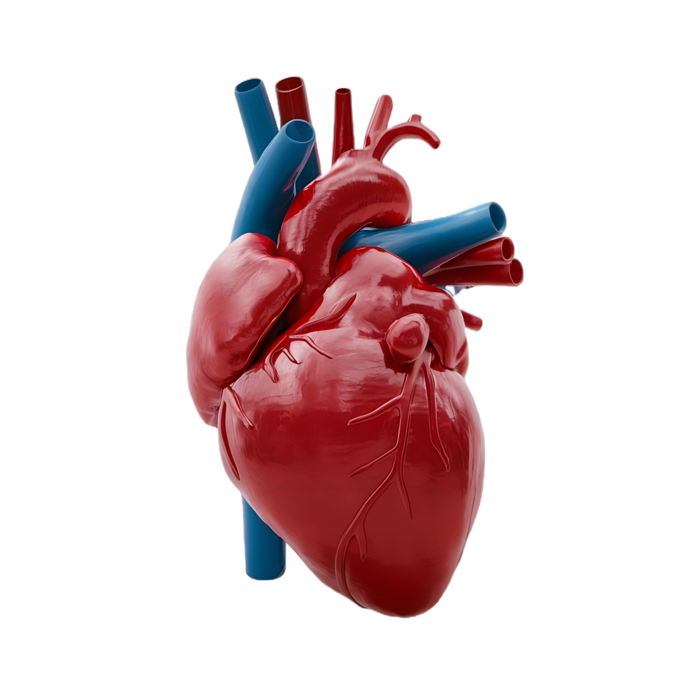 Human heart transparent background png