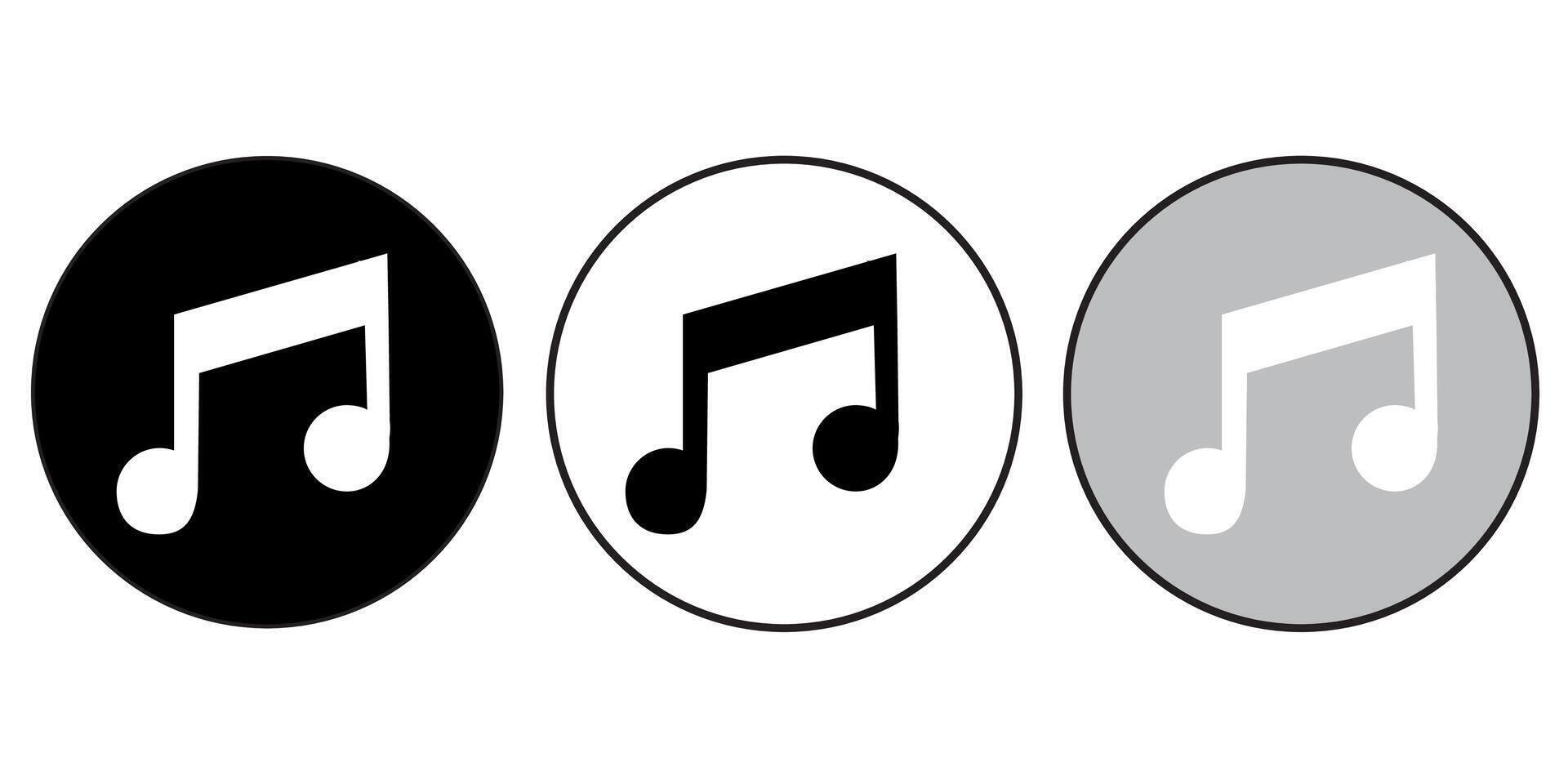 Music notes icons set. vector