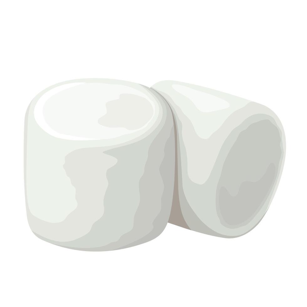 Marshmallow illustration, isolated white background. vector