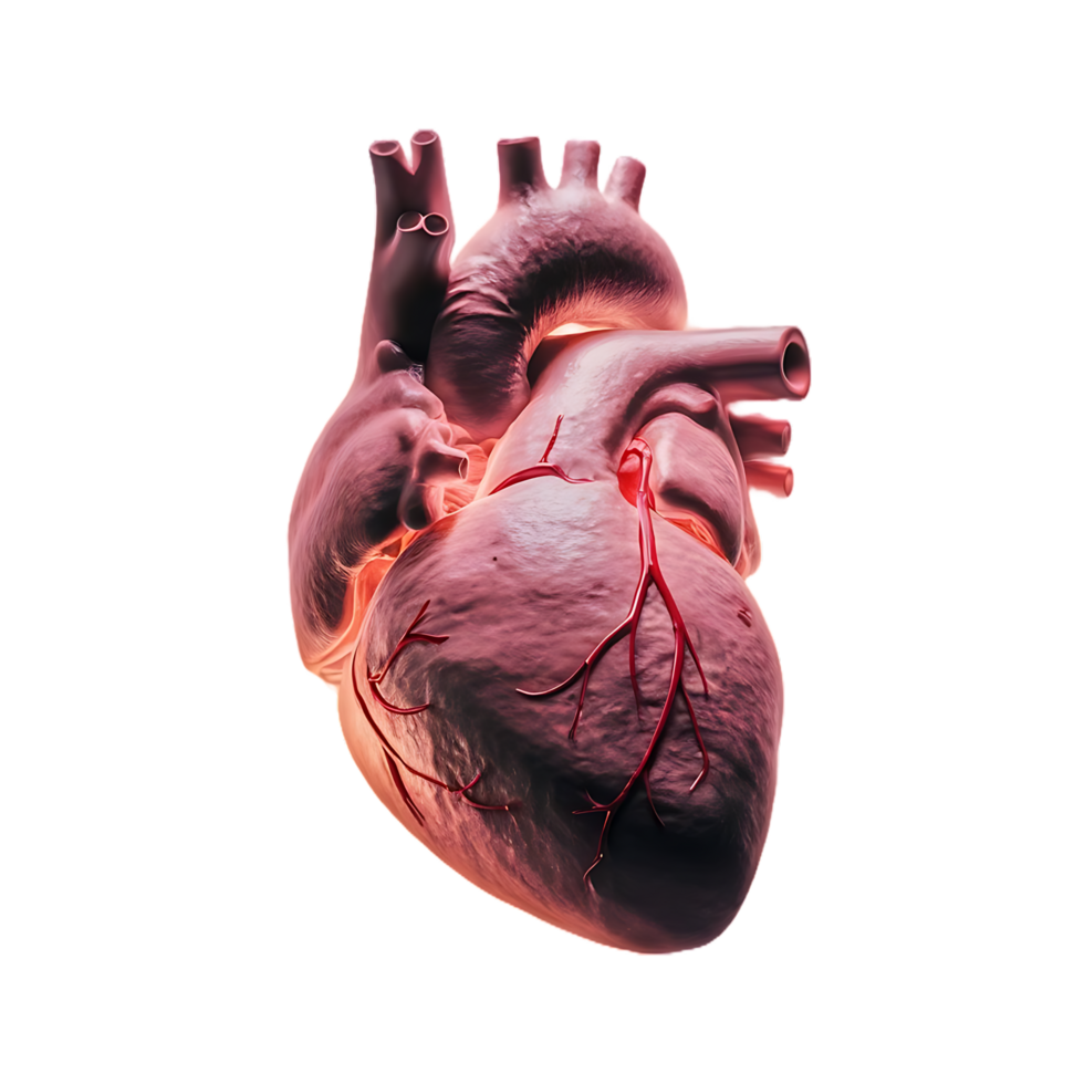 Human heart transparent background png