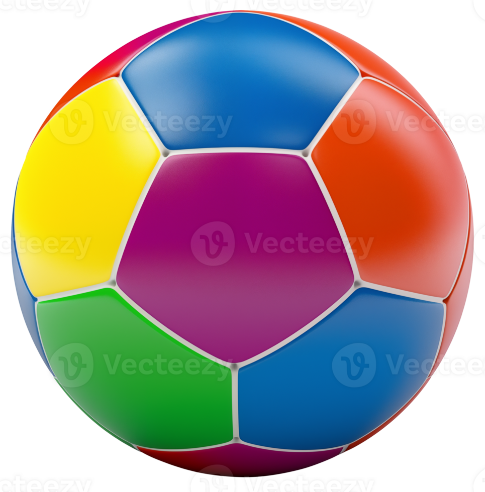 Football color ball Isolated on transparent background png
