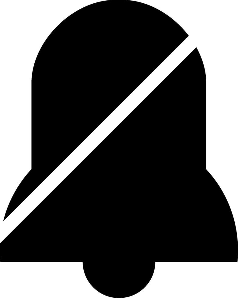 Mute notification minimalist style icon vector
